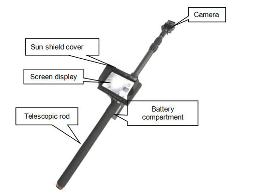 Caméra télescopique de recherche de Polonais IR de fibre de carbone sous le système de surveillance de véhicule 1080p