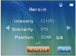L'écran coloré d'affichage à cristaux liquides dope le détecteur pour l'héroïne, cocaïne, détection de morphine