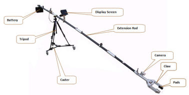 manipulateur télescopique de 4.2m avec la caméra de la griffe 360° mécanique rotative et de la vision nocturne d'IR