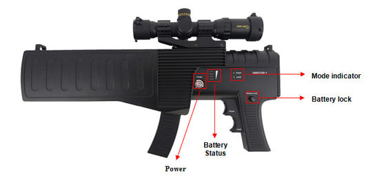 40db 1180mhz - arme à feu tenue dans la main d'UAV de brouilleur des généralistes 1280mhz